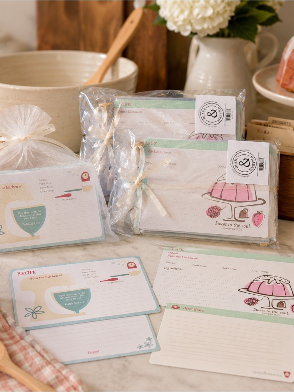 Mary & Martha NWT Sweet to the Soul Recipe Cards 100 Ct Discontinued